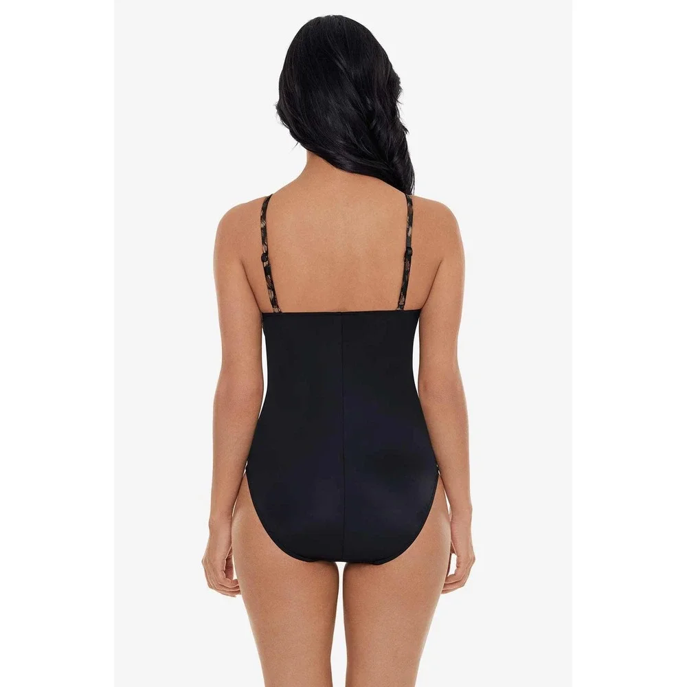 Magicsuit Lisa One Piece Swimsuit La Paz Animal Print Black Brown 6019555 New 8‎